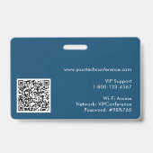 Custom Technology Keynote Speaker Photo ID Badge バッジ (裏面)