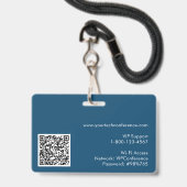 Custom Technology Keynote Speaker Photo ID Badge バッジ (ストラップ付き裏面)