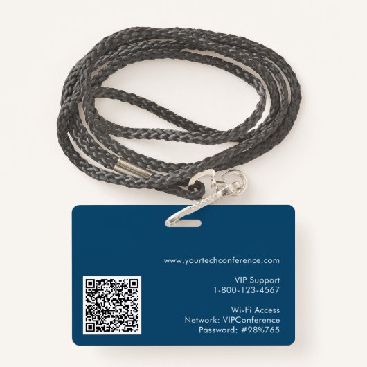 Custom Technology Keynote Speaker Photo ID Badge バッジ (裏面ランヤード)