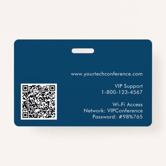 Custom Technology Summit Volunteer Photo ID Badge バッジ (裏面)