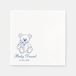 Custom Teddy Bear Baby Shower スタンダードカクテルナプキン