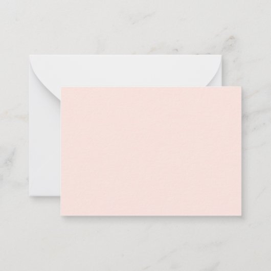 Custom Template Monogram Initial Chic Blush Pink ノートカード (裏面)