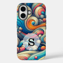 Custom Template Psychedelic Wavy Print