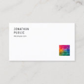 Custom Template QR Code Logo Modern Elegant Simple 名刺 (正面)