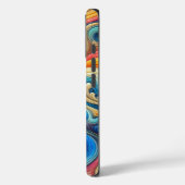 Custom Template Stylish Wavy Print Case-Mate iPhoneケース (裏面 / 左)