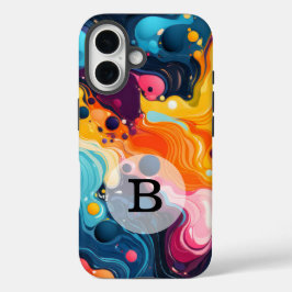 Custom Template Vibrant Wavy Pattern iPhone 16ケース