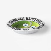 Custom Tennis Theme Party BLUE EYES Happy Face 7" ペーパーボウル (傾斜あり)