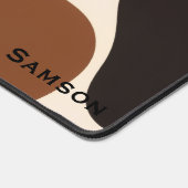 Custom Terra Cotta Abstract Silhouette Boho デスクマット (コーナー)