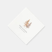 Custom Terracotta Pine Tree Mountain Wedding スタンダードカクテルナプキン (角)