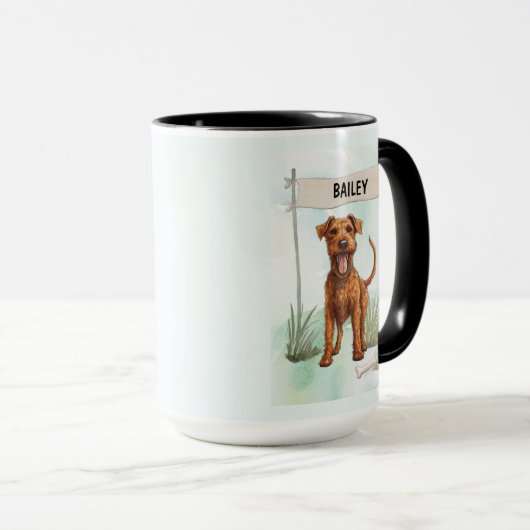 Custom Terrier Name Mug Personalized Dog Lover マグカップ (正面右)