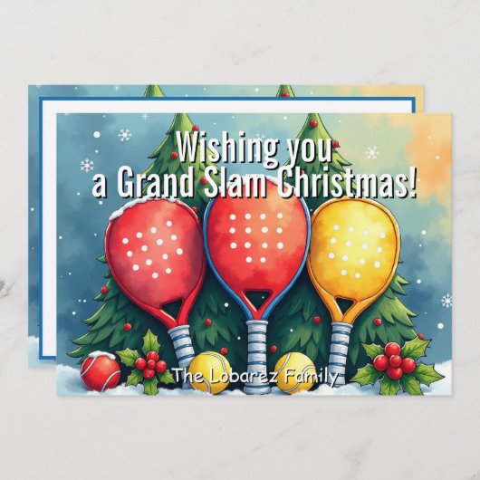 🎾🎄Custom text,   シーズンカード (正面/裏面)