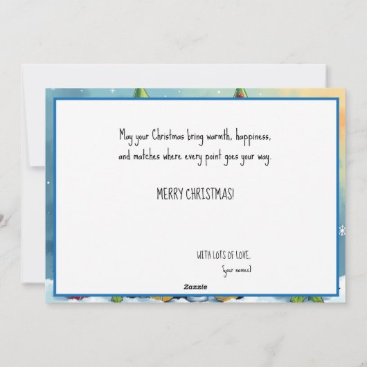 🎾🎄Custom text,   シーズンカード (裏面)