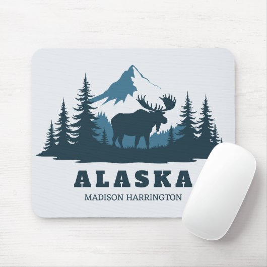 Custom Text ALASKA マウスパッド (マウス)
