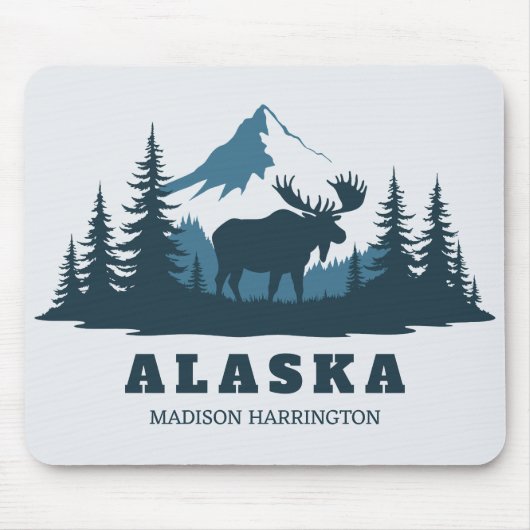 Custom Text ALASKA マウスパッド (正面)