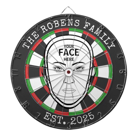 Custom Text and Photo ダーツボード (正面)