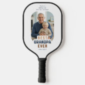 Custom Text and Photo Best Grandpa Ever ピックルボールラケット (裏面)