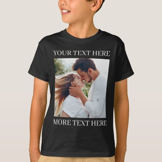 Custom Text and Photo Tシャツ (正面)