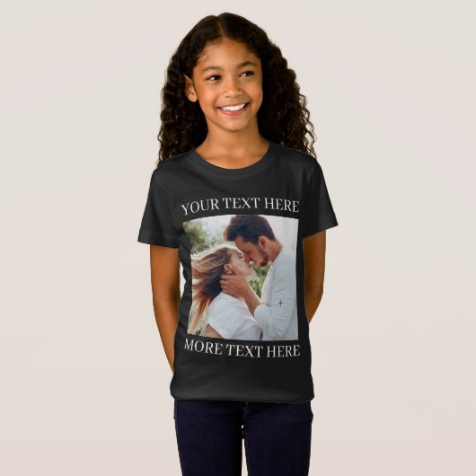 Custom Text and Photo Tシャツ (正面フル)