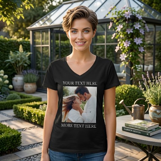 Custom Text and Photo Tシャツ