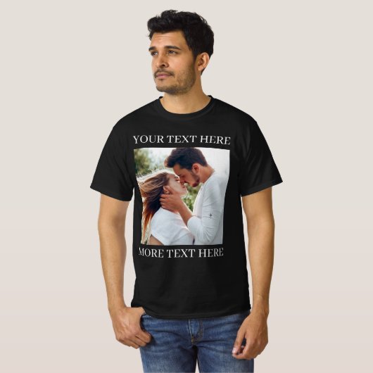Custom Text and Photo Tシャツ (正面フル)