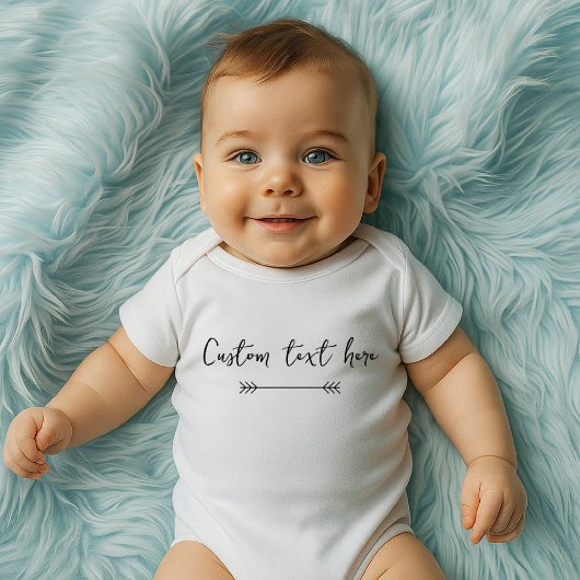 Custom text Baby Bodysuit ベビーボディスーツ