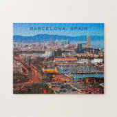 Custom text BARCELONA photo puzzle ジグソーパズル (横)