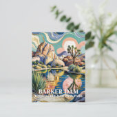 Custom Text Barker Dam Joshua Tree Van Gogh Desert ポストカード (スタンド正面)