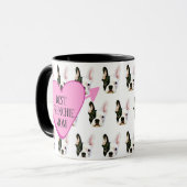 Custom Text Best Frenchie Mom  Coffee Mug マグカップ (正面左)