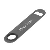 Custom Text Black Bar Key Bottle Opener スピード栓抜き (正面アングル)