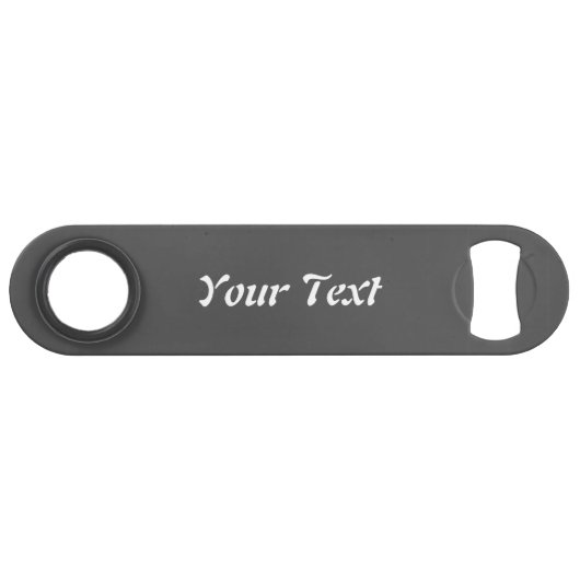Custom Text Black Bar Key Bottle Opener スピード栓抜き (裏面横)
