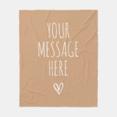 Custom Text Blanket Birthday or Graduation Gift フリースブランケット (正面)