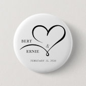 Custom Text Button Wedding Favor Personalized Gift 缶バッジ (正面)