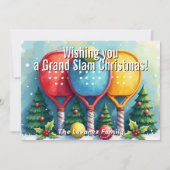 🎾🎄Custom text,  Candy Cane Smash シーズンカード (正面)