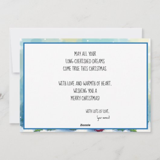 🎾🎄Custom text,  Candy Cane Smash シーズンカード (裏面)