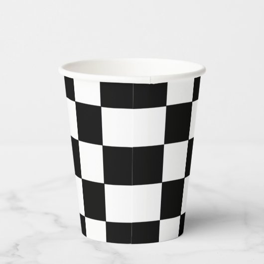 Custom Text, Checkered Happy Retirement Paper Cups 紙コップ (右)