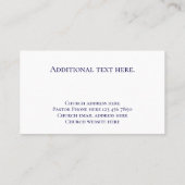 Custom Text Christian Church Pastor Personalized  名刺 (裏面)
