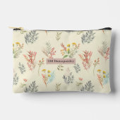 Custom text classy rustic wildflowers branding アクセサリーポーチ (正面)