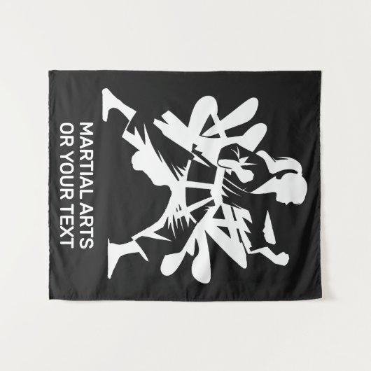 Custom Text & Color Martial Arts タペストリー (正面(横))