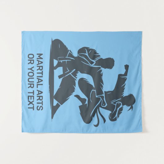 Custom Text & Color Martial Arts タペストリー (正面(横))