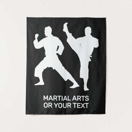 Custom Text & Color Martial Arts タペストリー (正面)