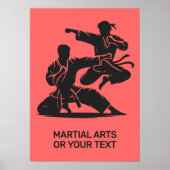 Custom Text & Color Martial Arts ポスター (正面)