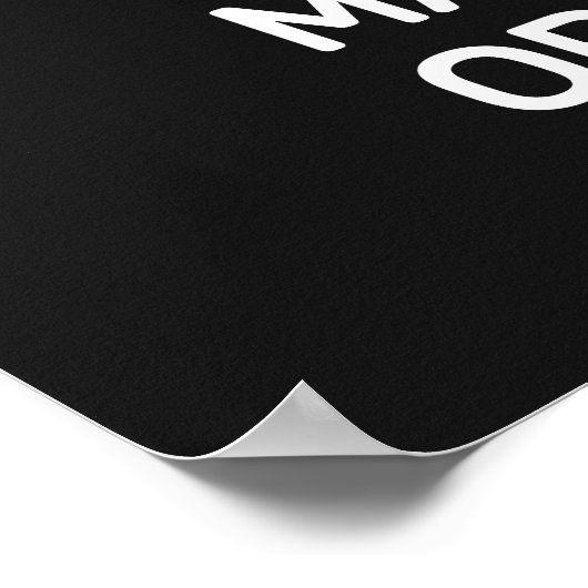 Custom Text & Color Martial Arts ポスター (角)