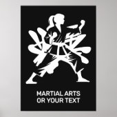 Custom Text & Color Martial Arts ポスター (正面)