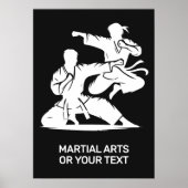 Custom Text & Color Martial Arts ポスター (正面)