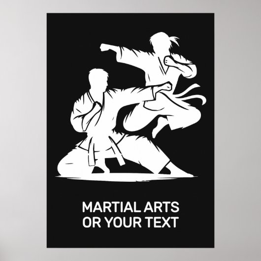 Custom Text & Color Martial Arts ポスター (正面)