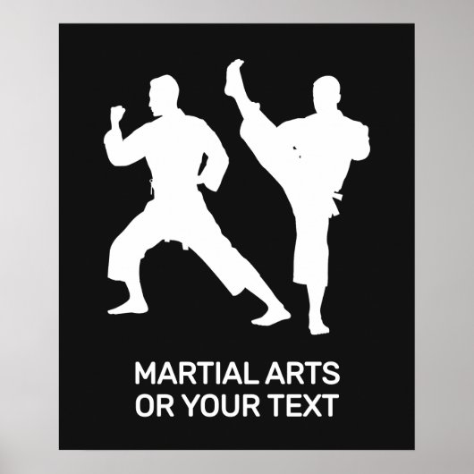 Custom Text & Color Martial Arts ポスター (正面)