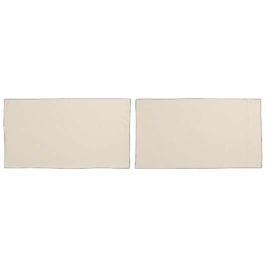 Custom Text CreamPillowcases – Personalized Match 枕カバー (正面-セット)