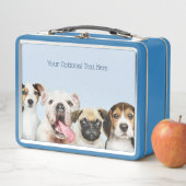 Custom text Cute Puppies メタルランチボックス (インサイチュ)