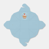 Custom Text Cute Strawberry Bun Blue フェイバーボックス (折り畳みなし)