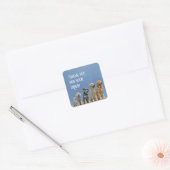 Custom Text Dog Lover Shop Owner Thank You Sticker スクエアシール (封筒)